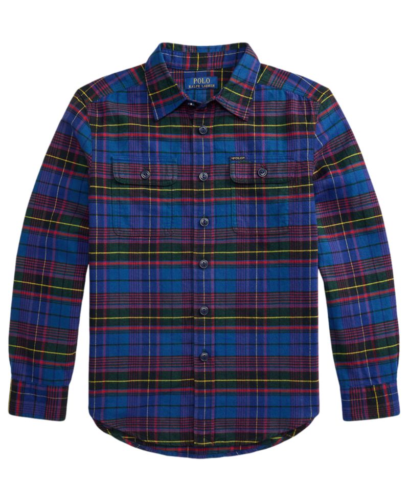 Boys' 8-20 Plaid Long-Sleeve Workshirt
