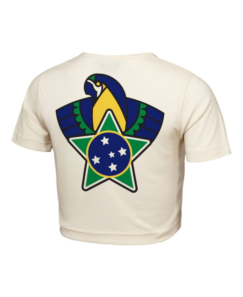 Women's Natural Brazil FIFA World Cup 2026 Elote Squad Cropped T-Shirt