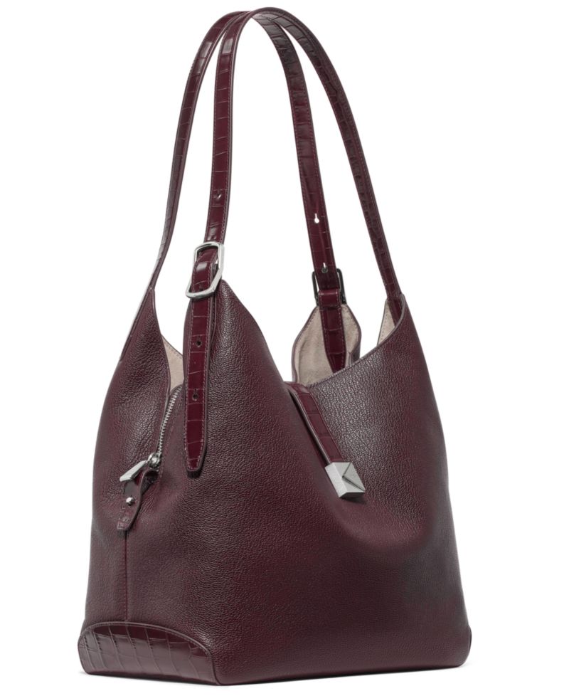 Deco Leather Medium Shoulder Bag