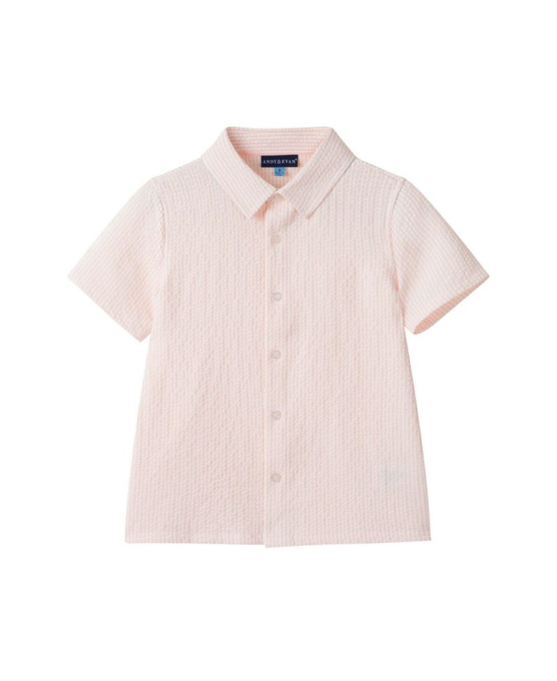 Toddler Boys 2T-6 Coral Breeze Puckered Button down and Shorts Set