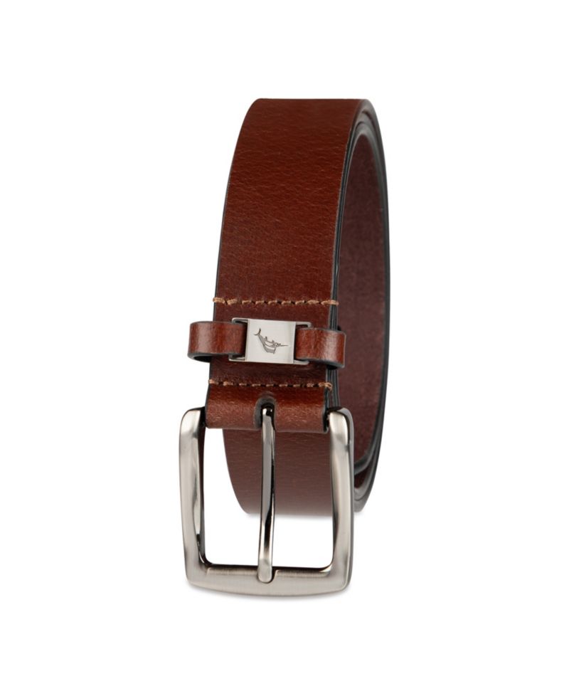 Men's Cassic Logo Ornament Leather Belt