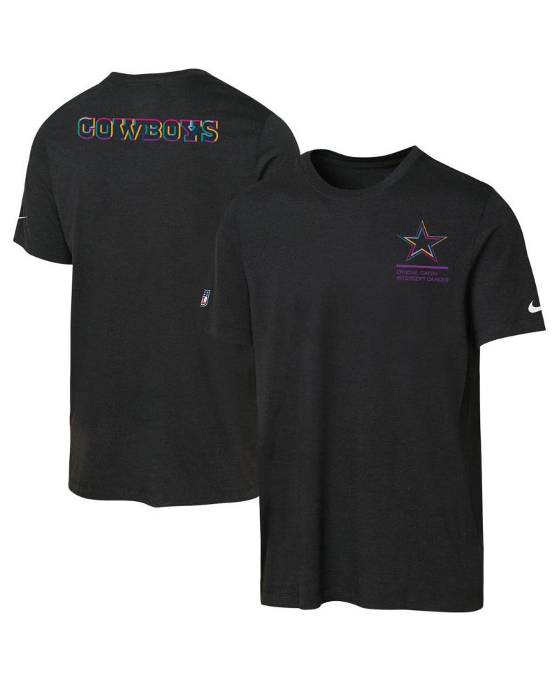 Big Boys and Girls Black Dallas Cowboys 2025 NFL Crucial Catch Tri-Blend Dri-FIT T-Shirt