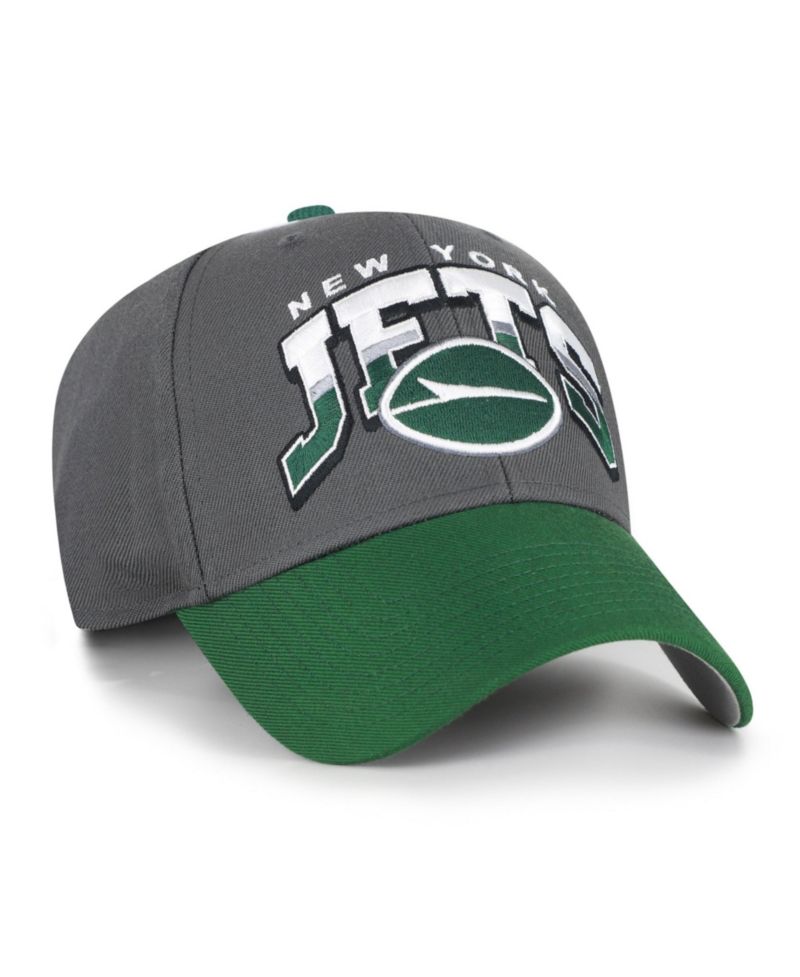 Men's '47 Charcoal New York Jets Split Block MVP Adjustable Hat