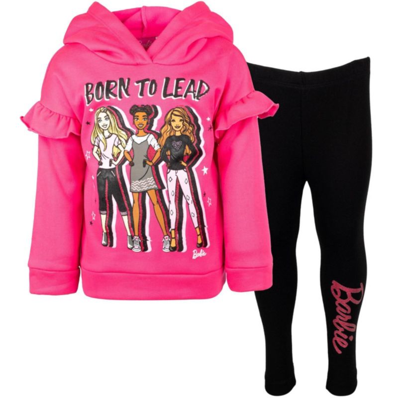 Girls 2-Piece Fleece Hoodie and Leggings Set