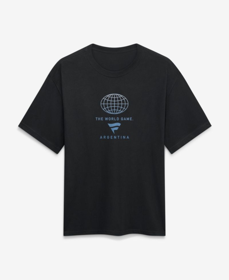 Men's Black Argentina Streets Of The World Heavyweight T-Shirt