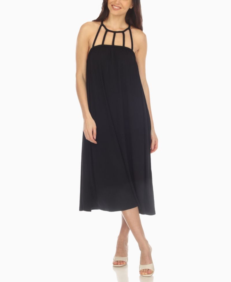 Women's Braided Strap Midi Dress