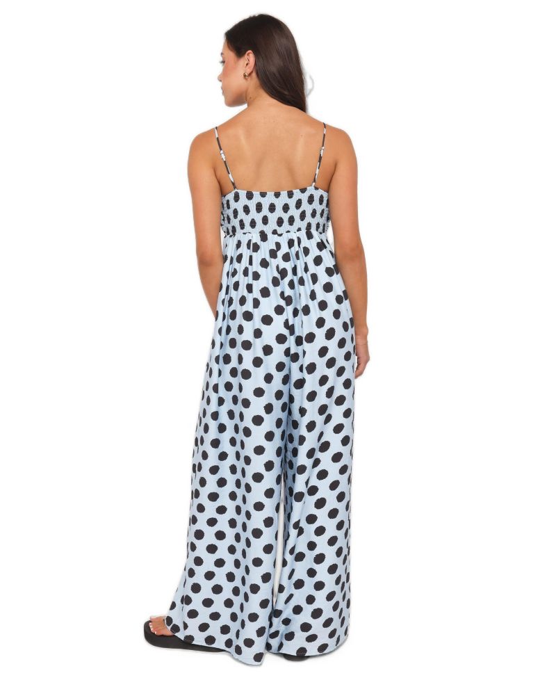 Women's Pricilla Square-Neck Sleeveless Wide-Leg Jumpsuit