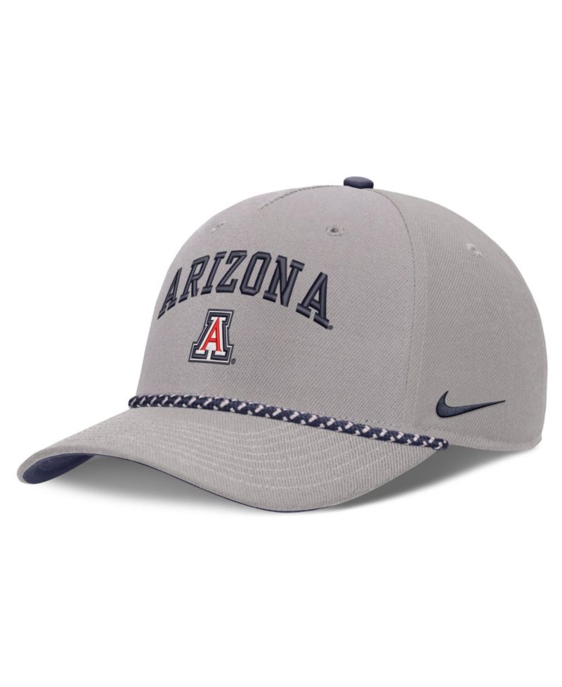 Men's and Women's Gray Arizona Wildcats Primetime Rise Rope Adjustable Hat
