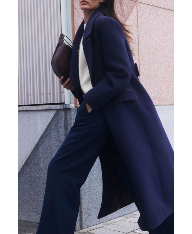 Women's Tailored Padded Lined Midi Coat