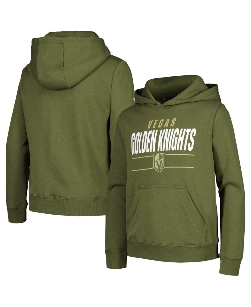 Big Boys and Girls Olive Vegas Golden Knights Podium Fleece Pullover Hoodie