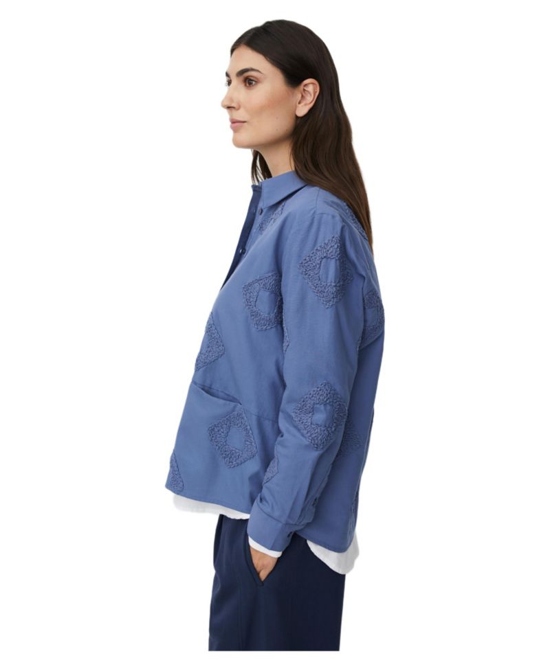 Women's 100% Cotton Long Sleeve Collared Shirt