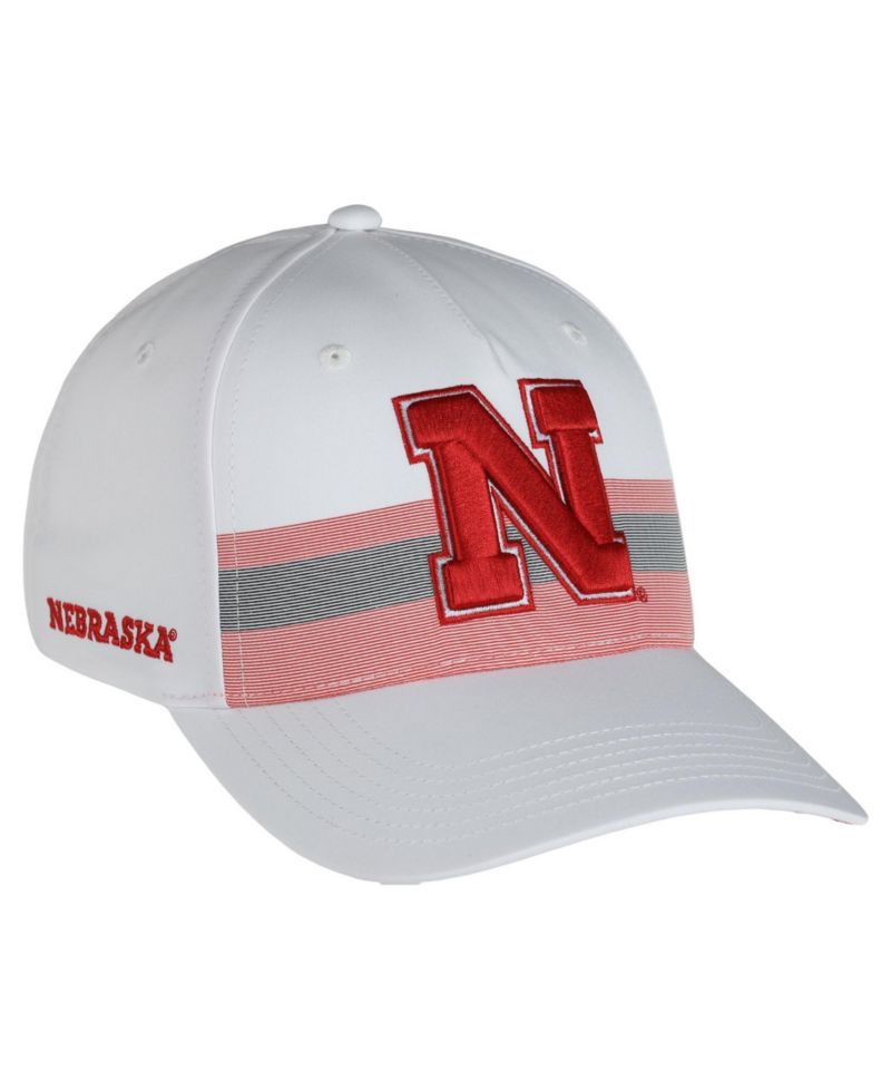 Men's and Women's White Nebraska Huskers The Sideline Adjustable Hat