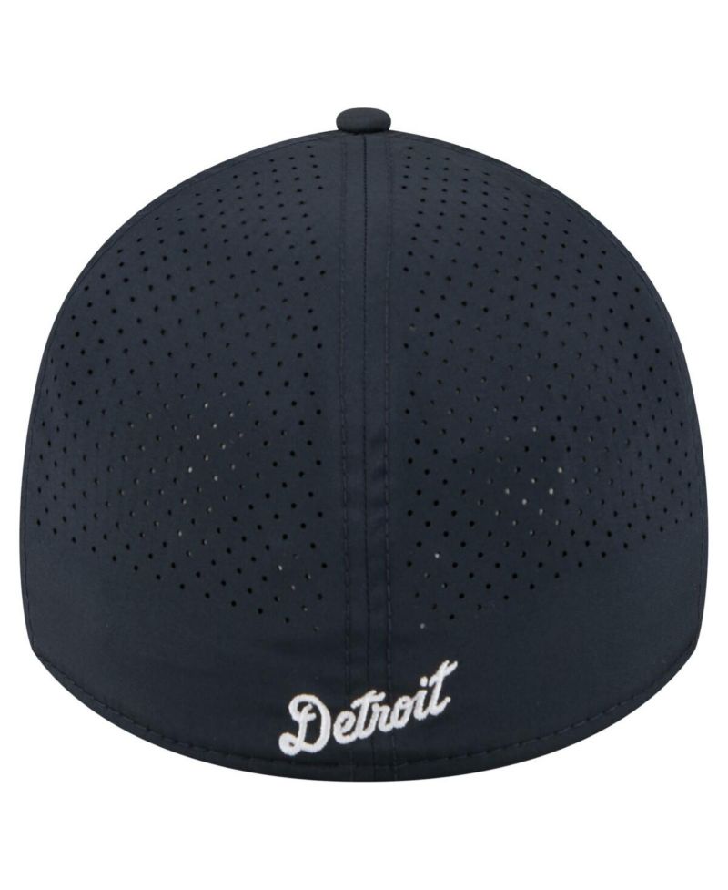 Men's Navy Detroit Tigers 39THIRTY A-Frame Perforated Flex Hat