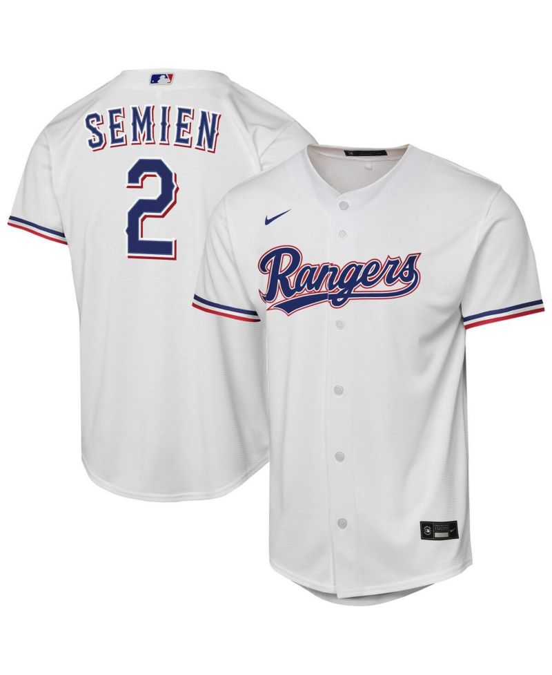 Big Boys and Girls Marcus Semien White Texas Rangers Home Replica Player Jersey