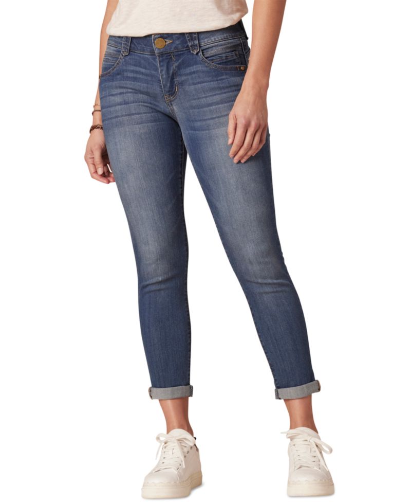 Petite Mid-Rise Cuffed Ankle Jeans