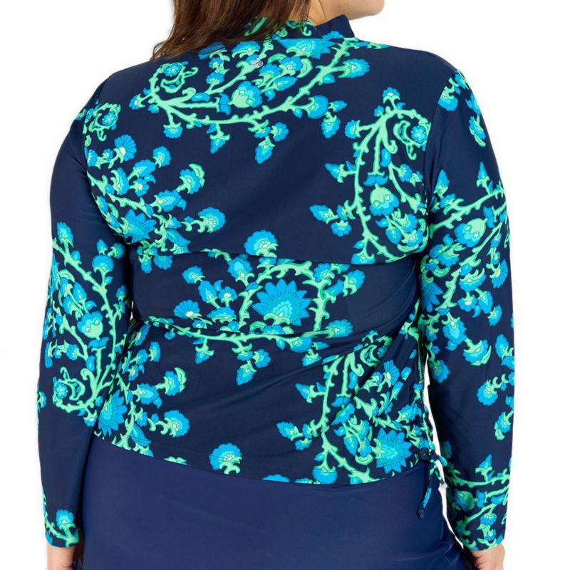 Plus Size Half-Zip Nora Swim Top