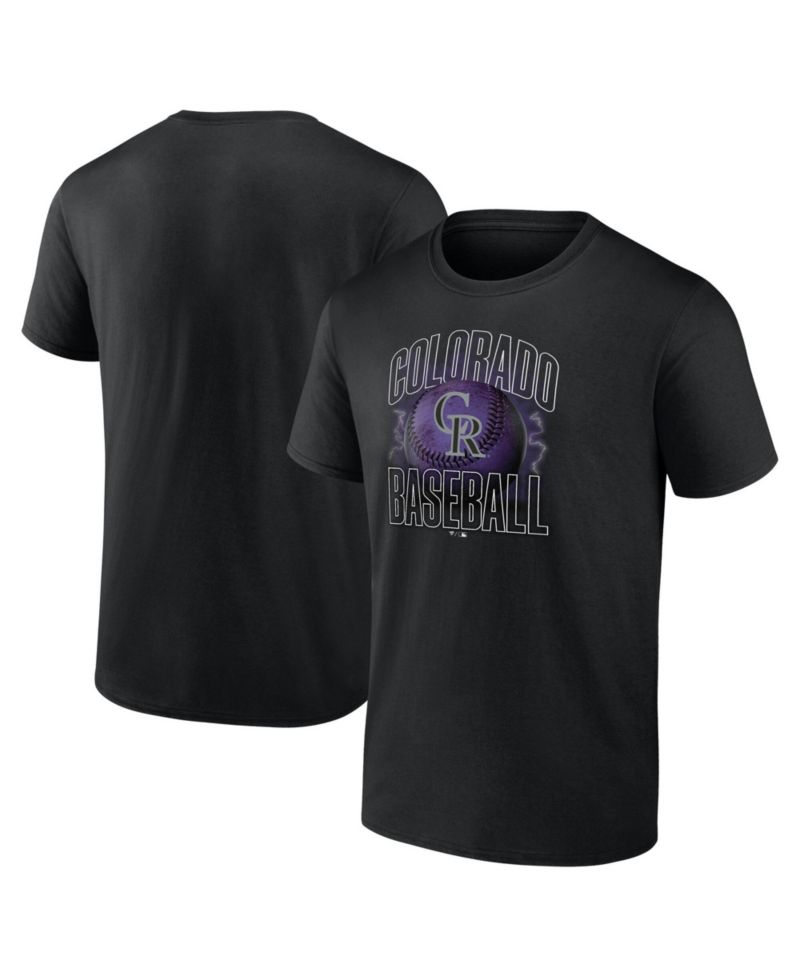 Men's Black Colorado Rockies Match Up T-Shirt