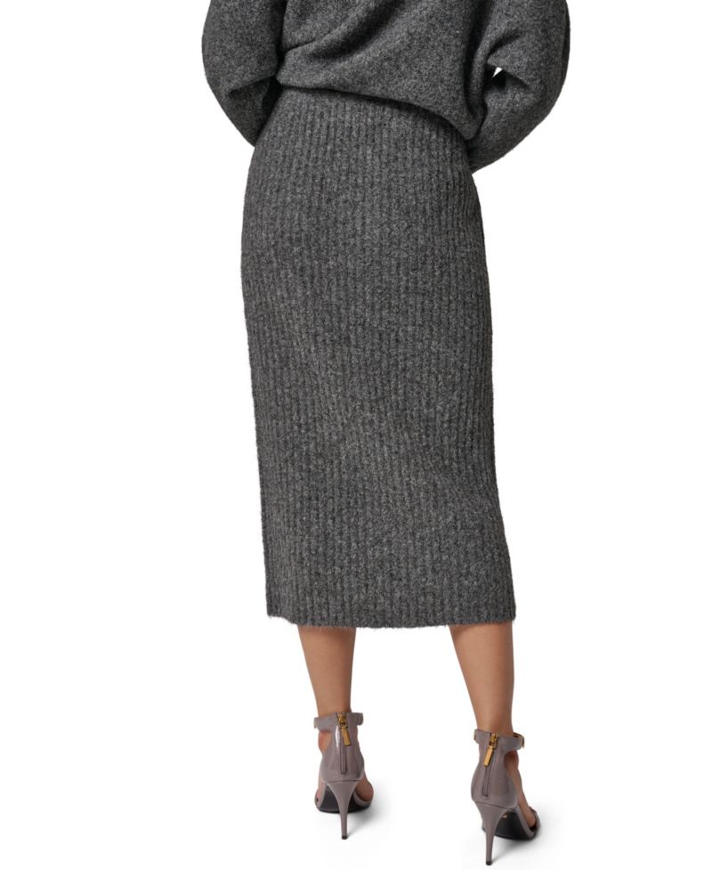 Women's Straight Sweater Pull-On High-Waisted Midi Skirt
