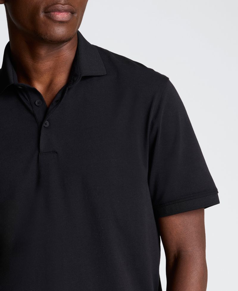 Men's Solid Button Placket Polo Shirt