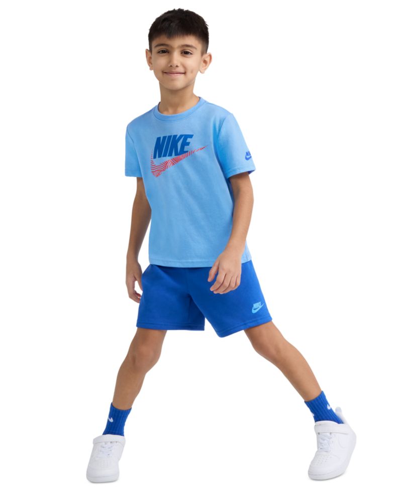Boys' 2T-7 Futura Crewneck T-Shirt and Shorts, 2-Piece Set