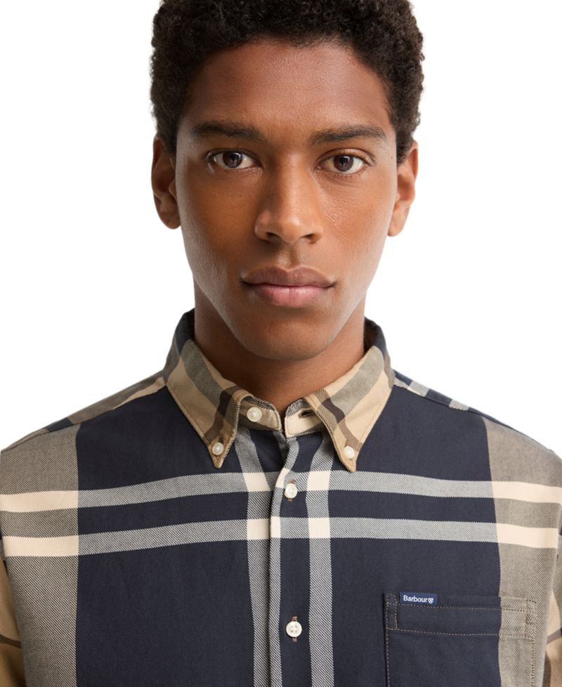 Men's Dunoon Tailored-Fit Tartan Twill Shirt