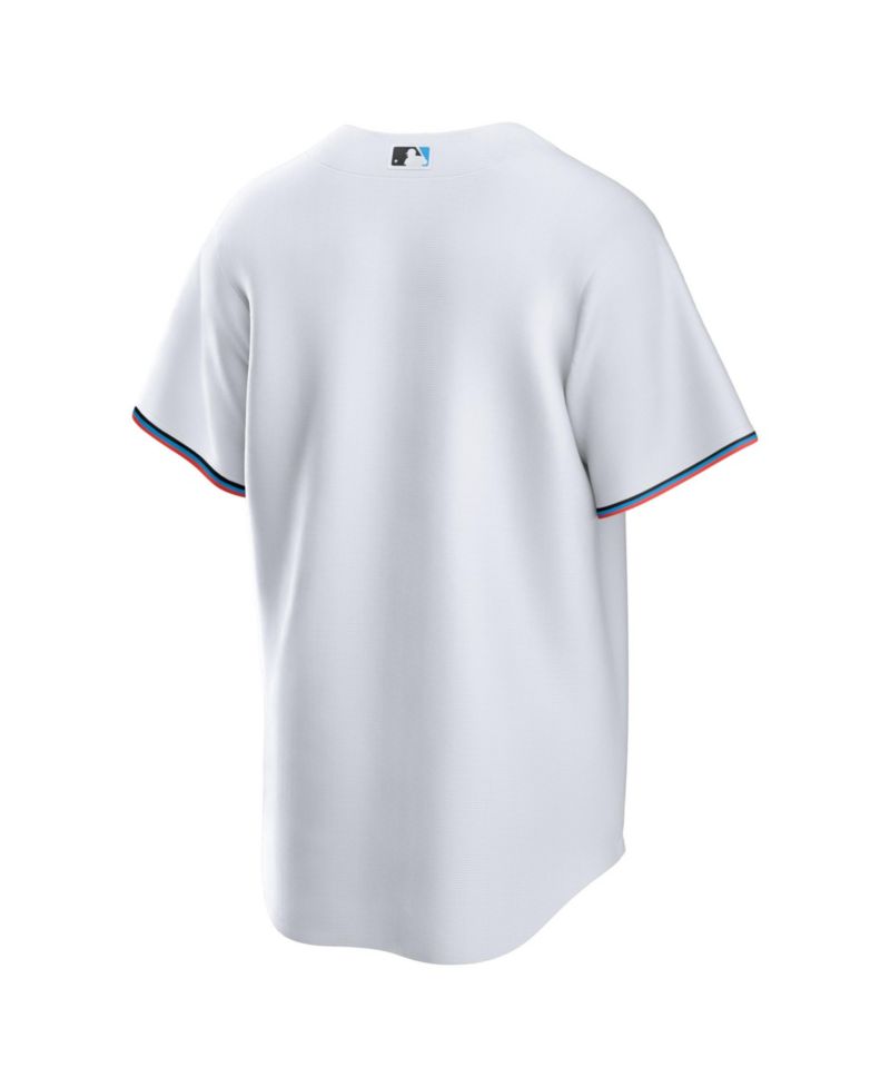 Men's White Miami Marlins Home Big & Tall Replica Jersey