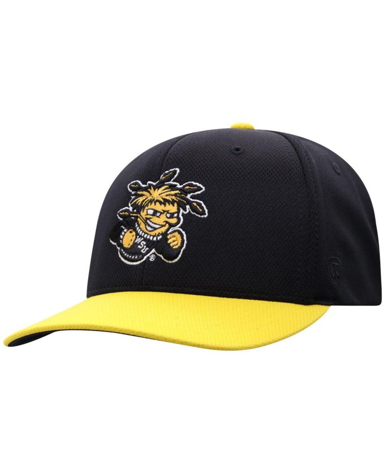 Men's Black/Yellow Wichita State Shockers Reflex Two-Tone Flex Hat