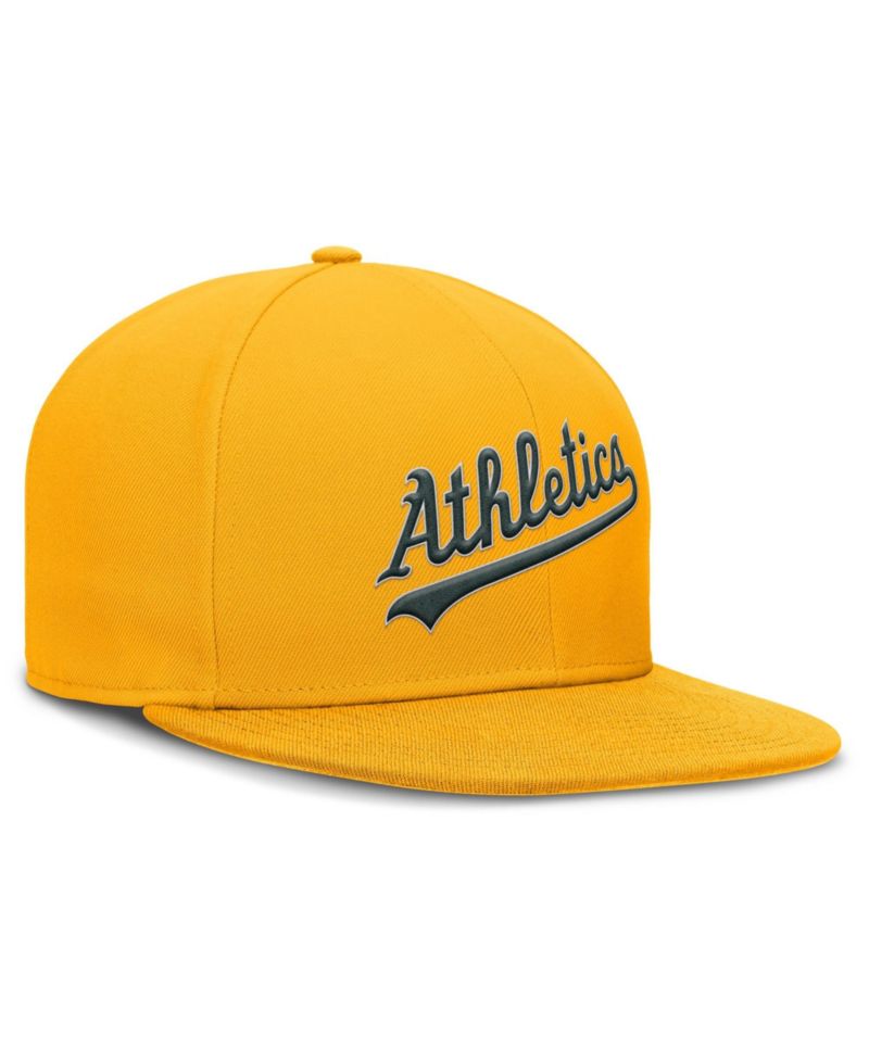 Men's Gold Athletics Wordmark Dri-FIT Round Bill True Fitted Hat