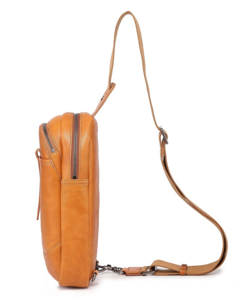 Sun-Wing Leather Sling Bag