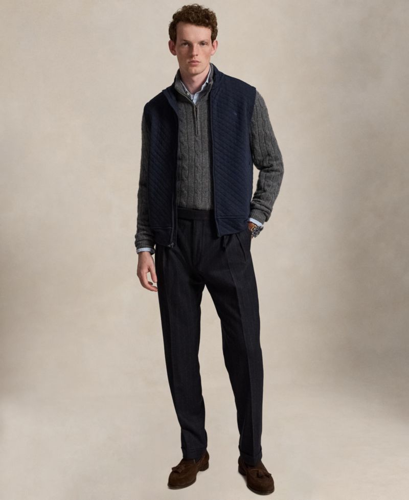 Men's Quilted Double-Knit Jersey Vest