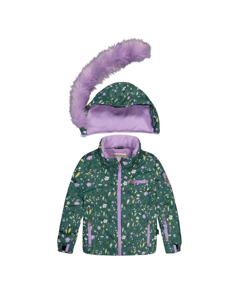 Little and Big Girl 6-16 Two Piece Play Snowsuit Mini Flower Print