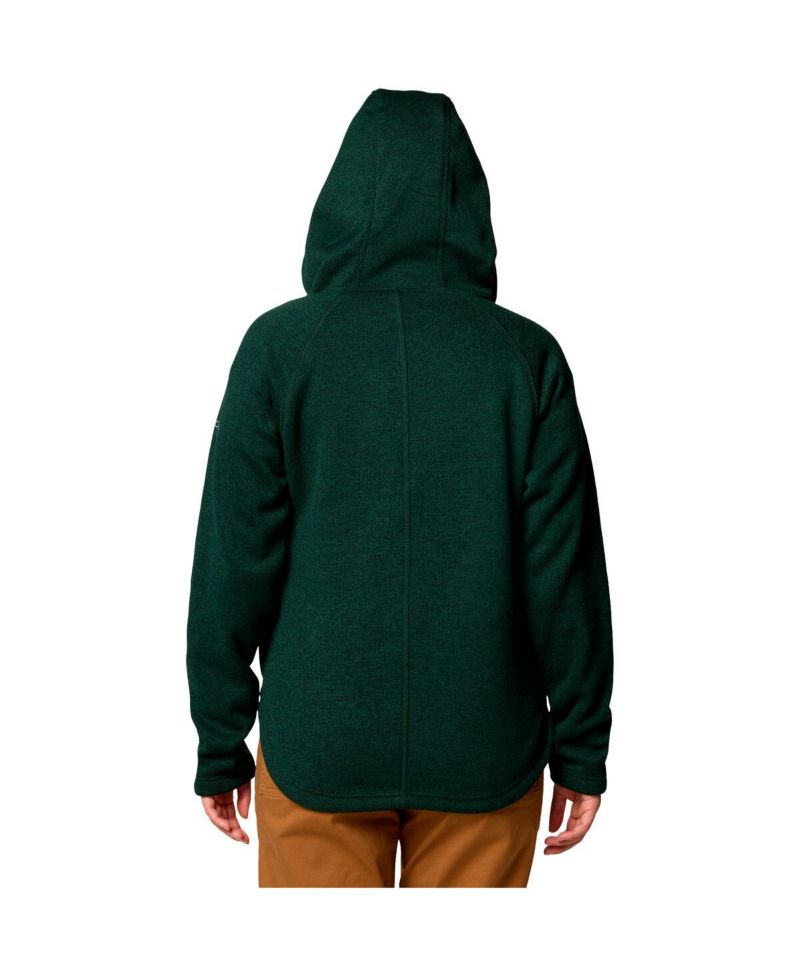 Women's Green Michigan State Spartans Sweater Weather Fleece Lined Pullover Hoodie