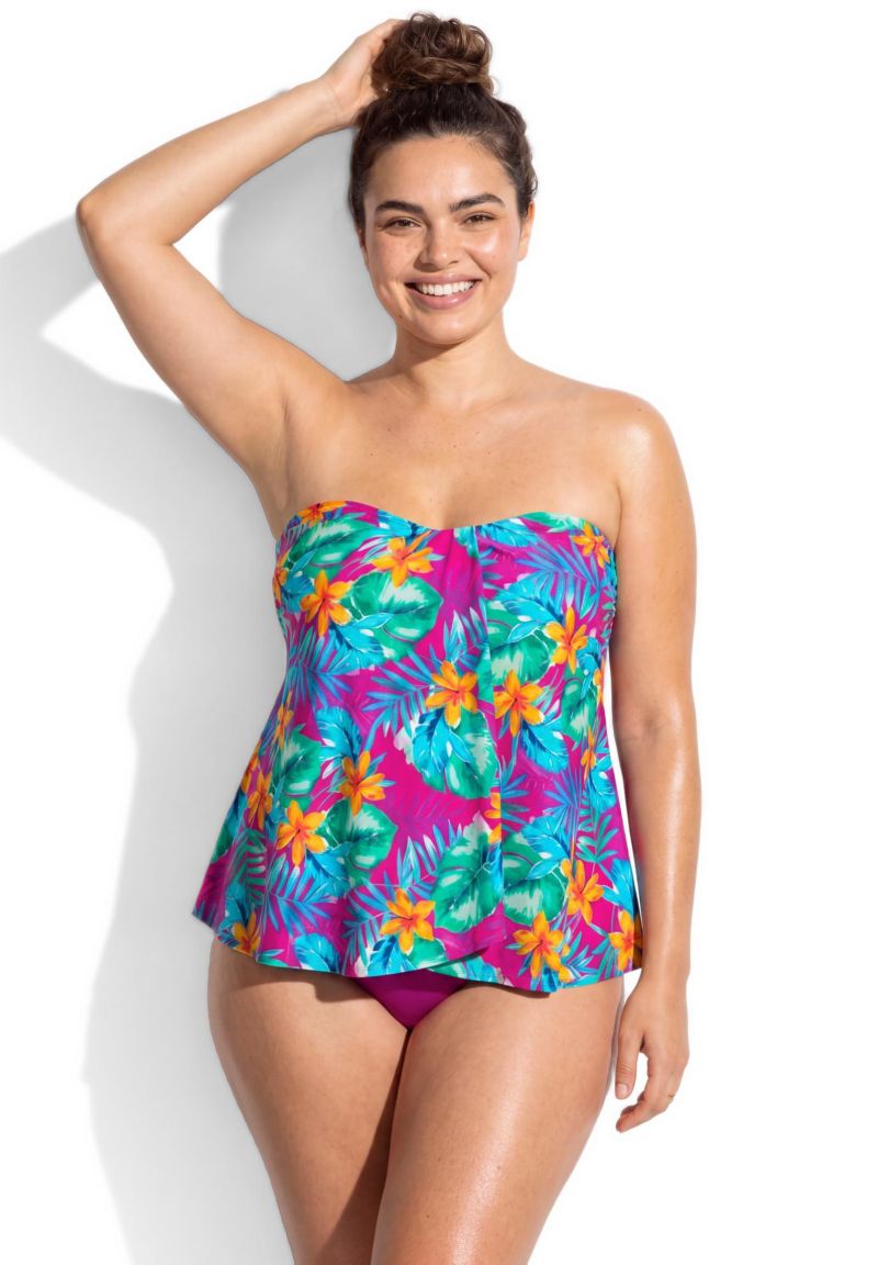 Women's Flyaway Bandeau Tankini Top
