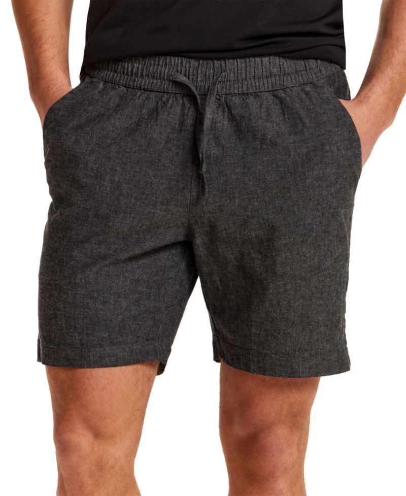 Men's Chambray Drawstring Stripe Shorts