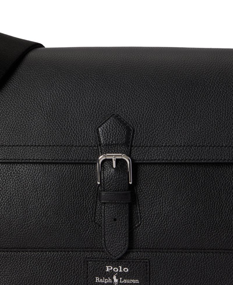 Men's Pebbled Leather Messenger Bag