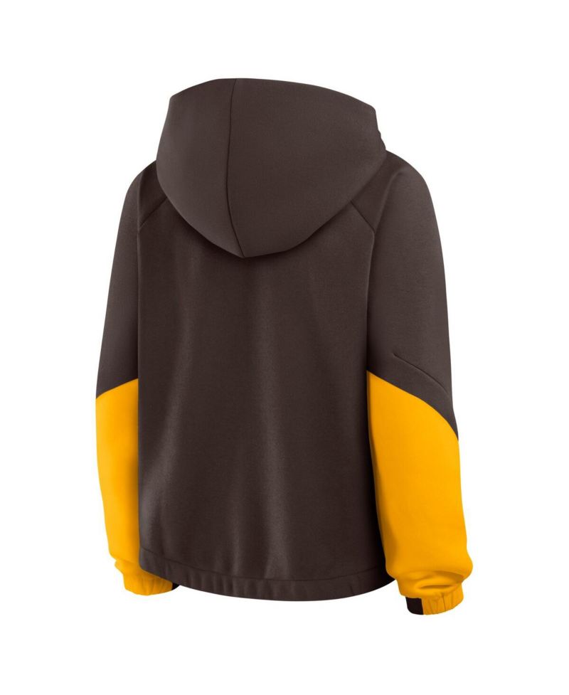 Women's Brown San Diego Padres Oversized Time to Win Pullover Hoodie