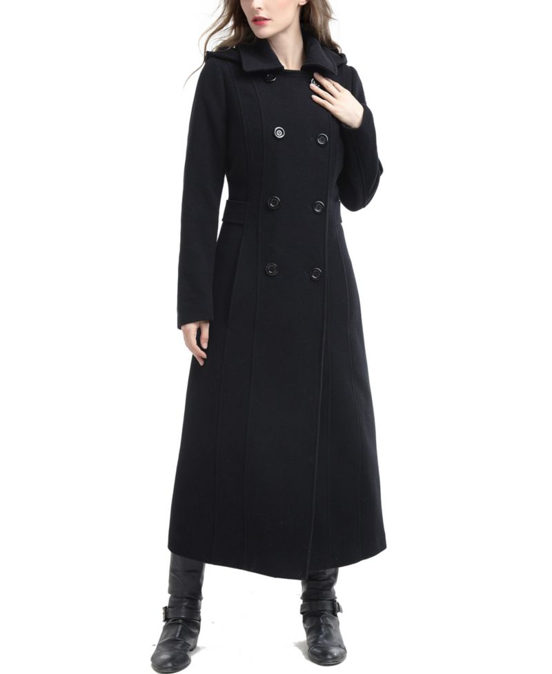 Women's Mariel Wool Blend Hooded Long Walking Coat