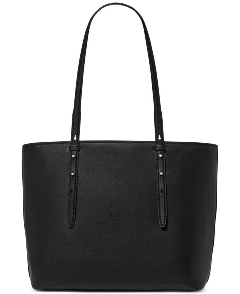 Do It All Large Leather Zip Tote Bag