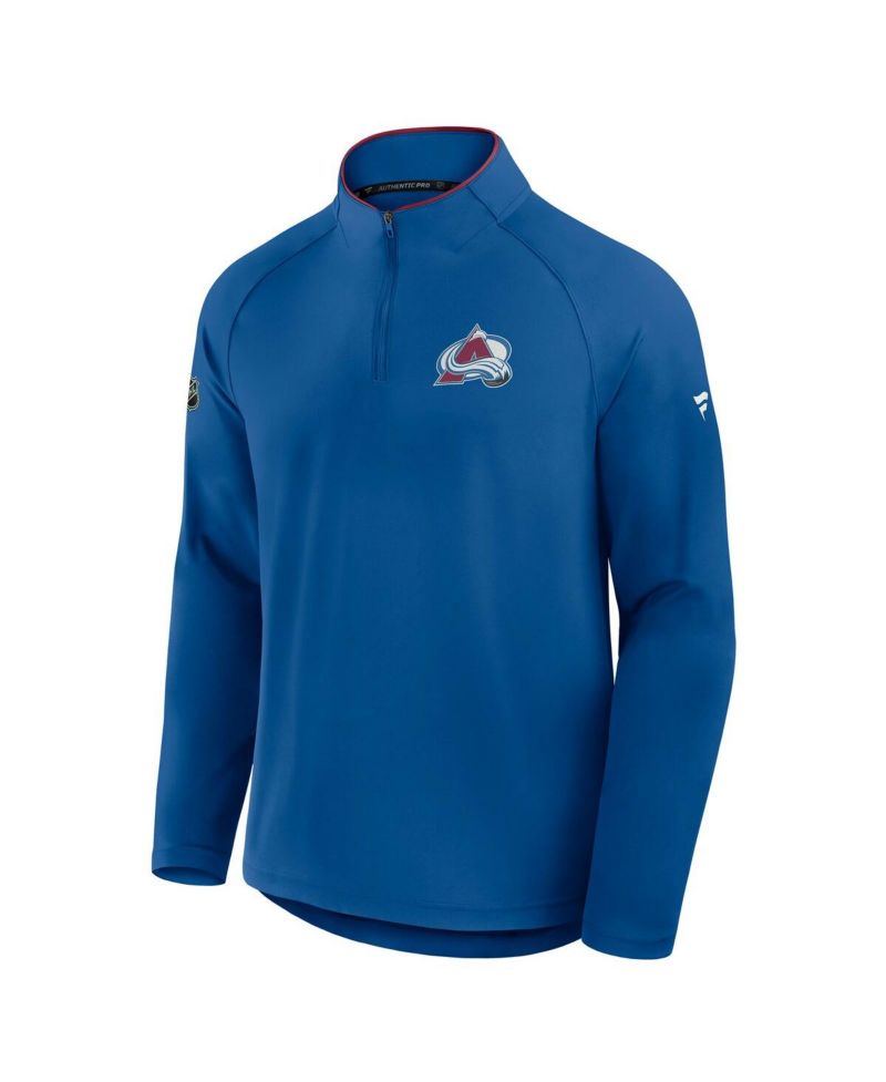 Men's Blue Colorado Avalanche Authentic Pro Rink Training Quarter-Zip Pullover Sweatshirt