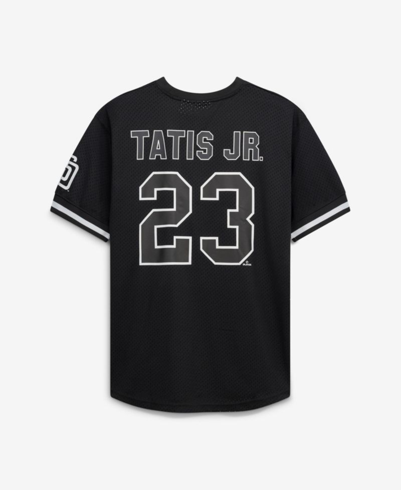Men's Fernando Tatis Jr. Black/White San Diego Padres Big Tall Heavyweight Mesh Jersey