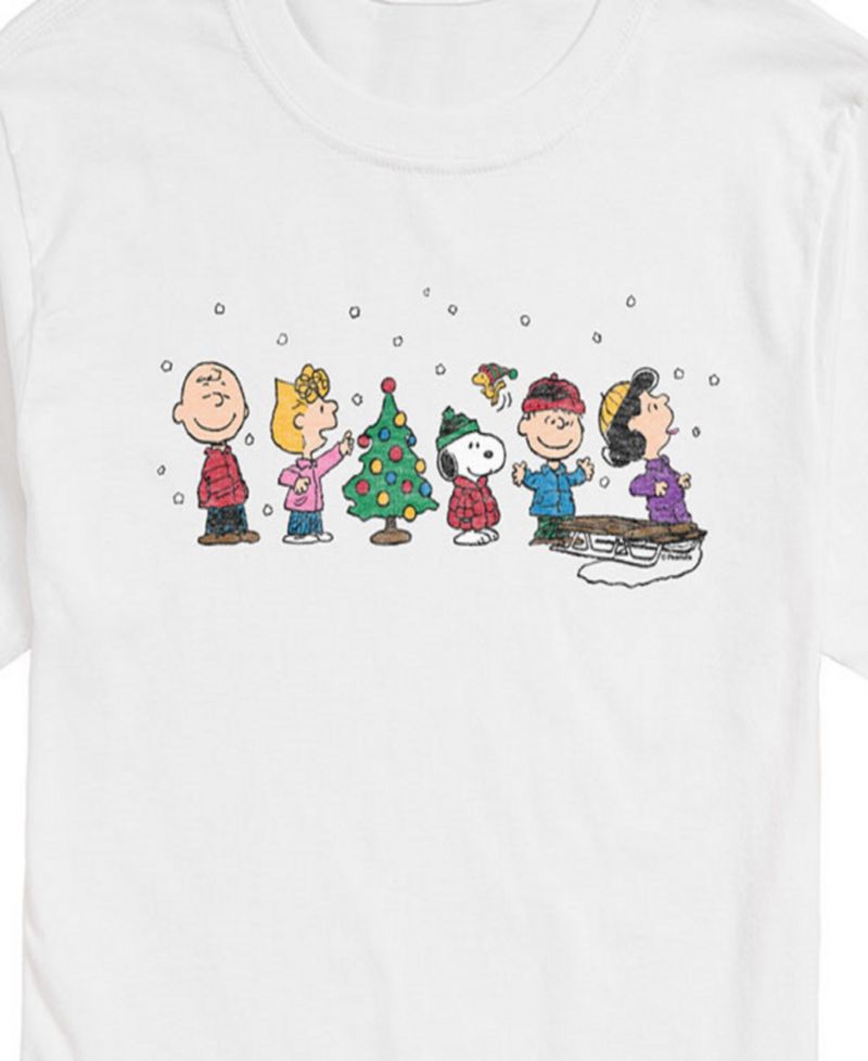 Men's Peanuts Holiday Lineup Short Sleeve Tee