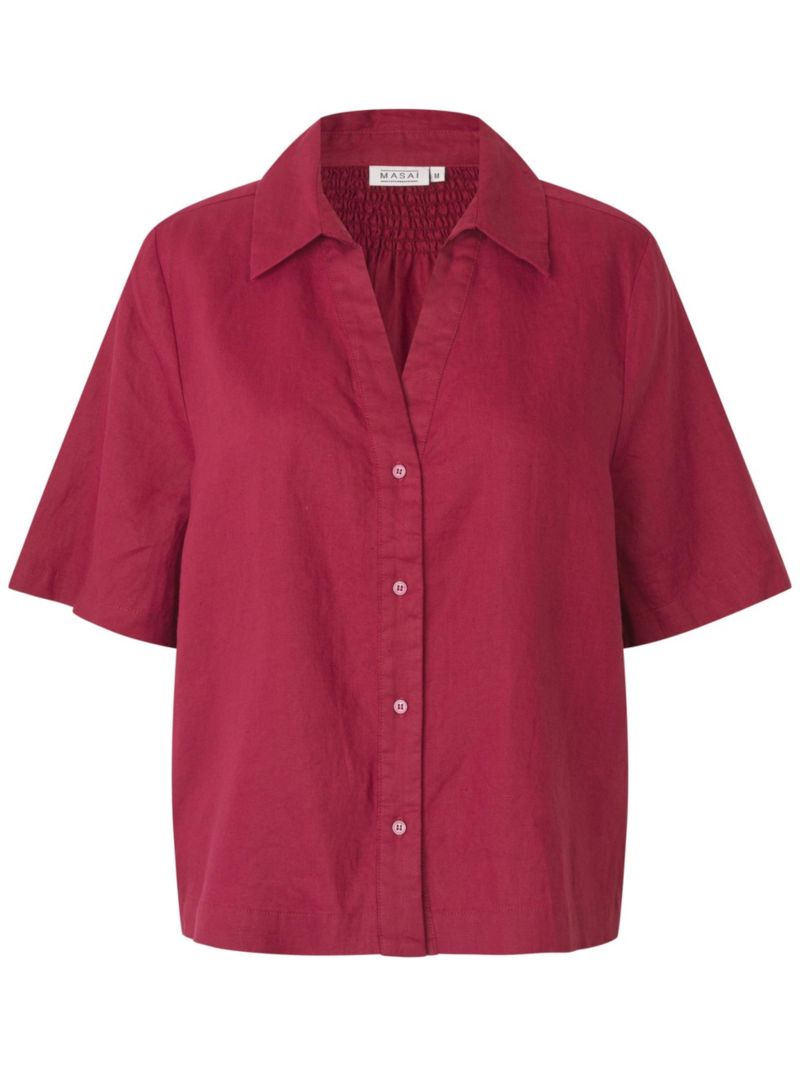 Women's Mairyssa Smock Back Linen Shirt
