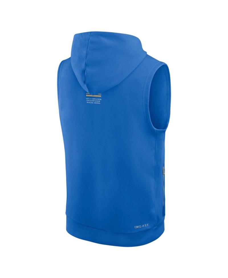 Men's Blue UCLA Bruins 2026 Sideline Sleeveless Dri-FIT Hoodie