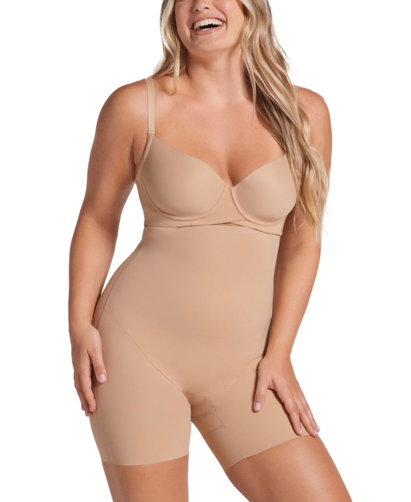Women's Strapless Sculpting Step-in Body Shaper with Short Bottom