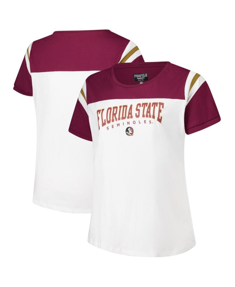 Women's White Florida State Seminoles Plus Size Winning Gear T-Shirt