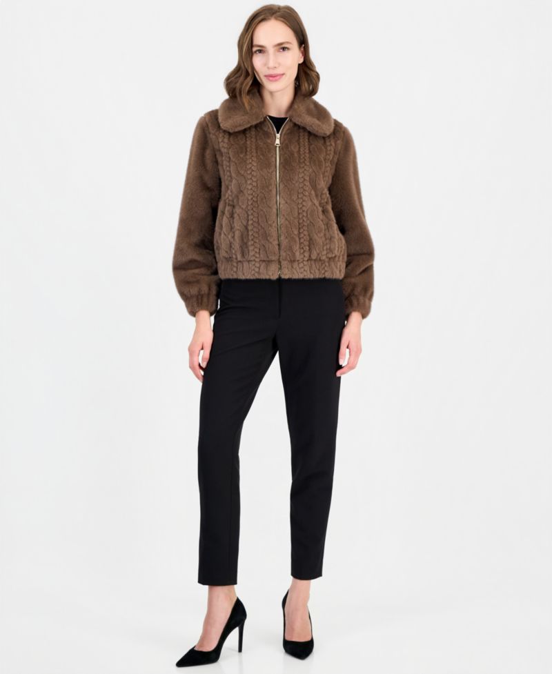 Women's Faux-Fur Zip-Up Coat