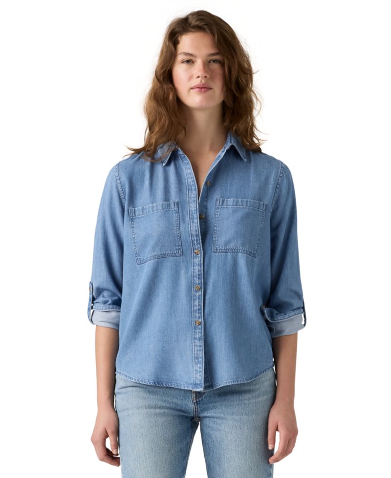 Women's Utility Long-Sleeve Denim Shirt