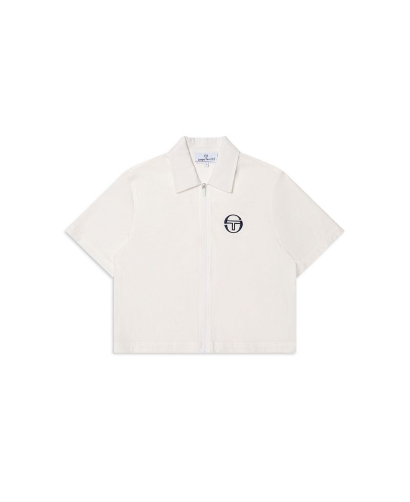 Women's Piano Cabana Short-Sleeve Full-Zip Top