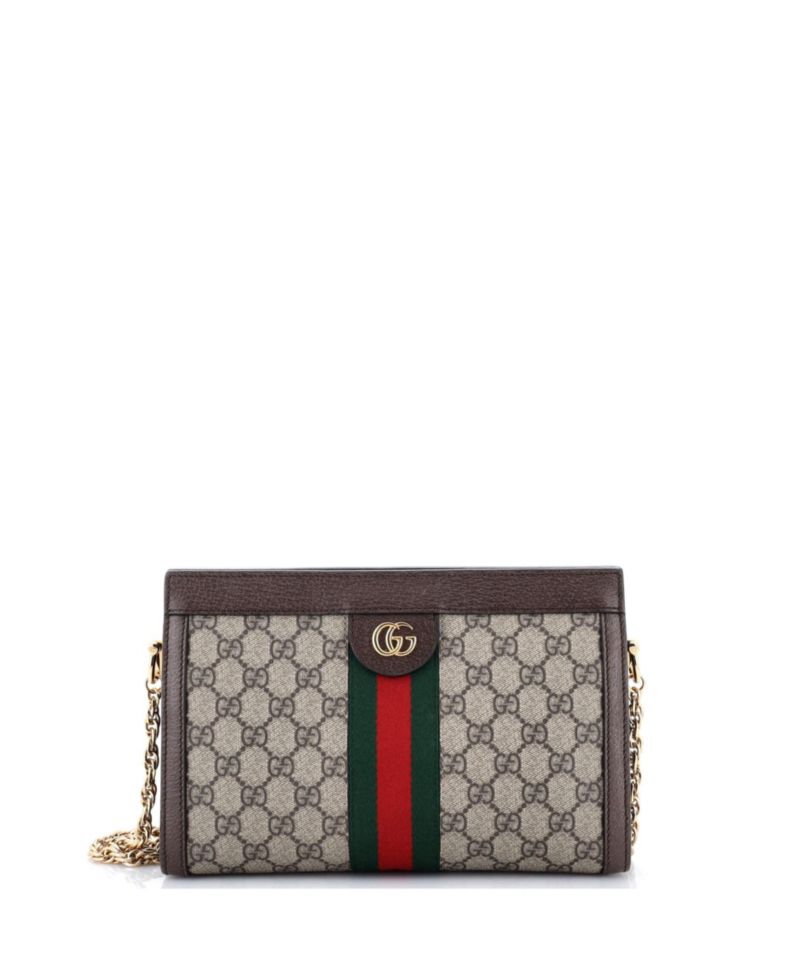 Small Ophidia Chain Shoulder Bag GG Coated Canvas