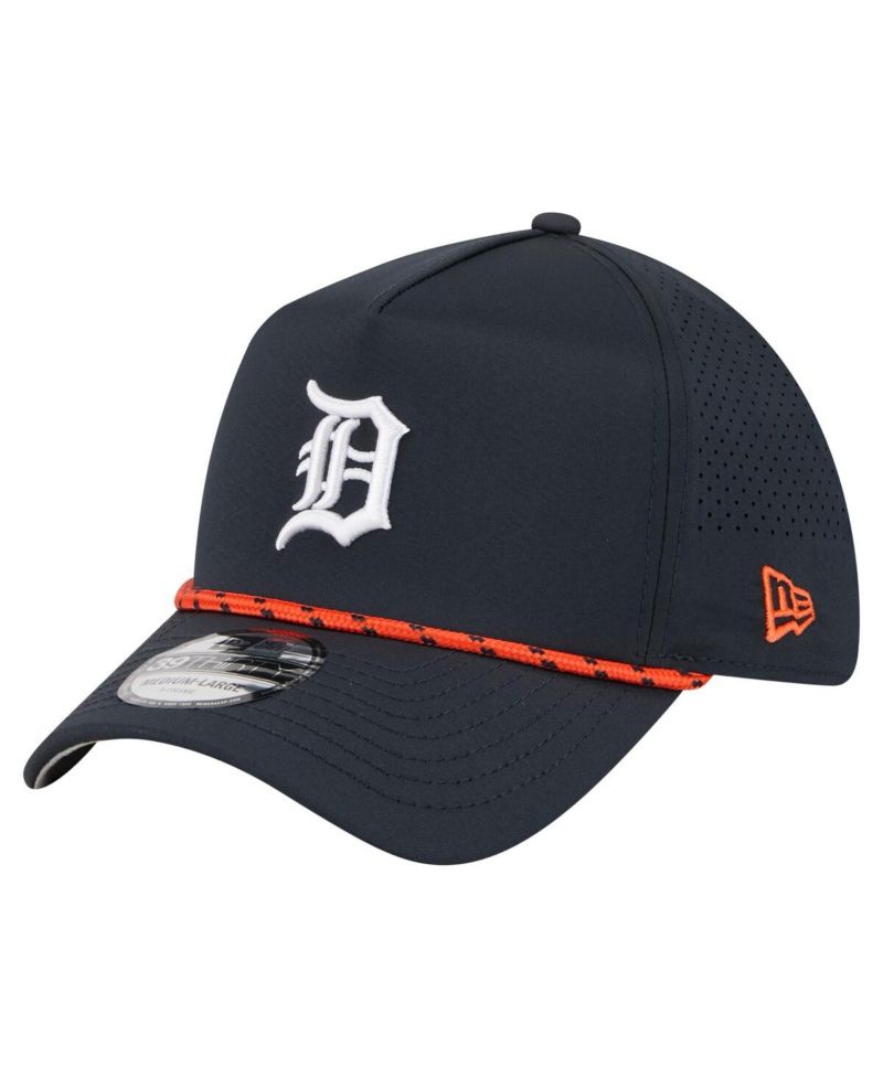 Men's Navy Detroit Tigers 39THIRTY A-Frame Perforated Flex Hat